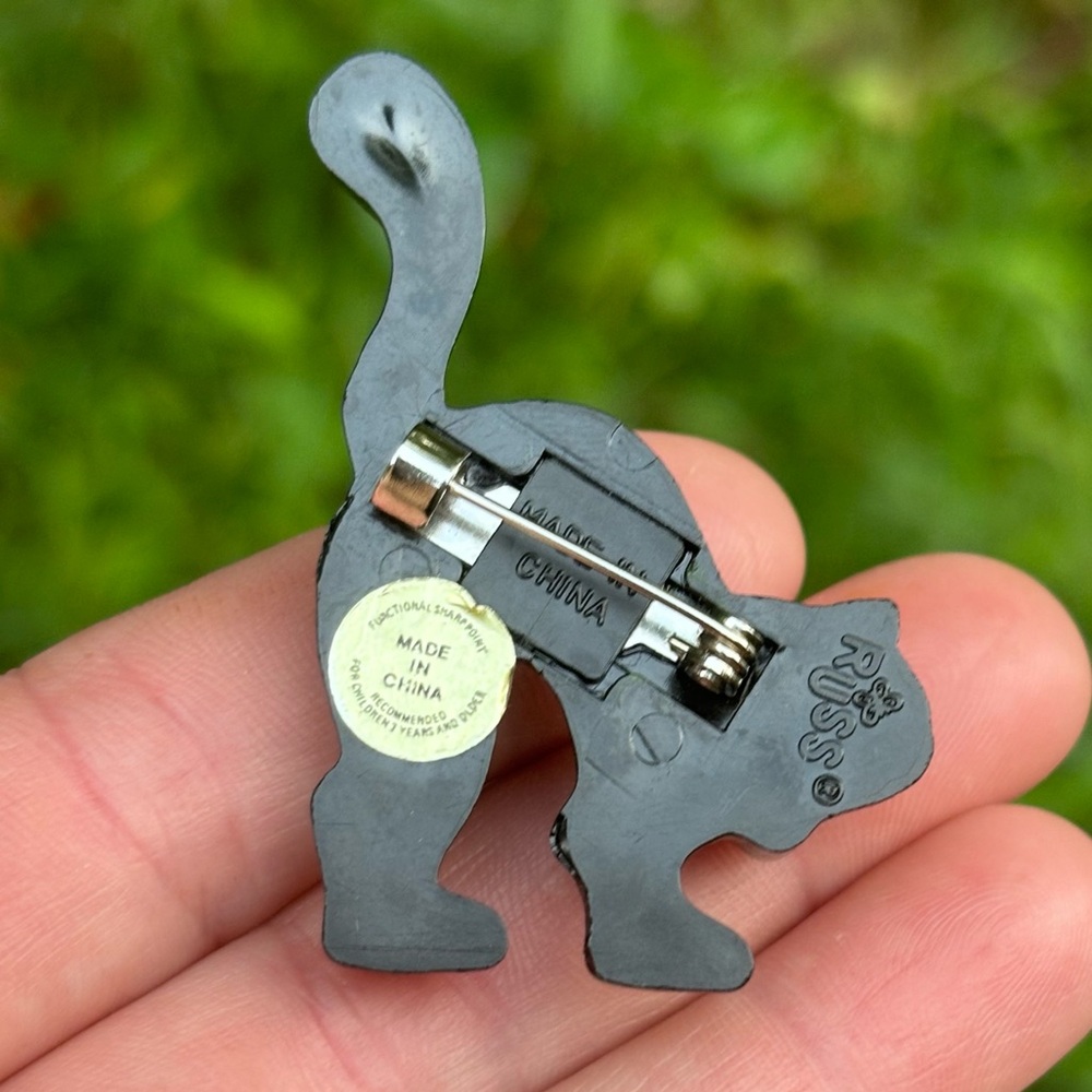 Adorable Vintage Russ Black Cat Pin! - Picture 6 of 10